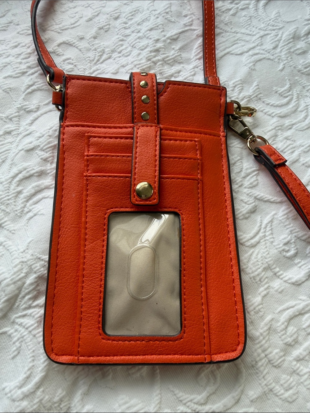 Orange Crossbody Phone Wallet - Unbranded